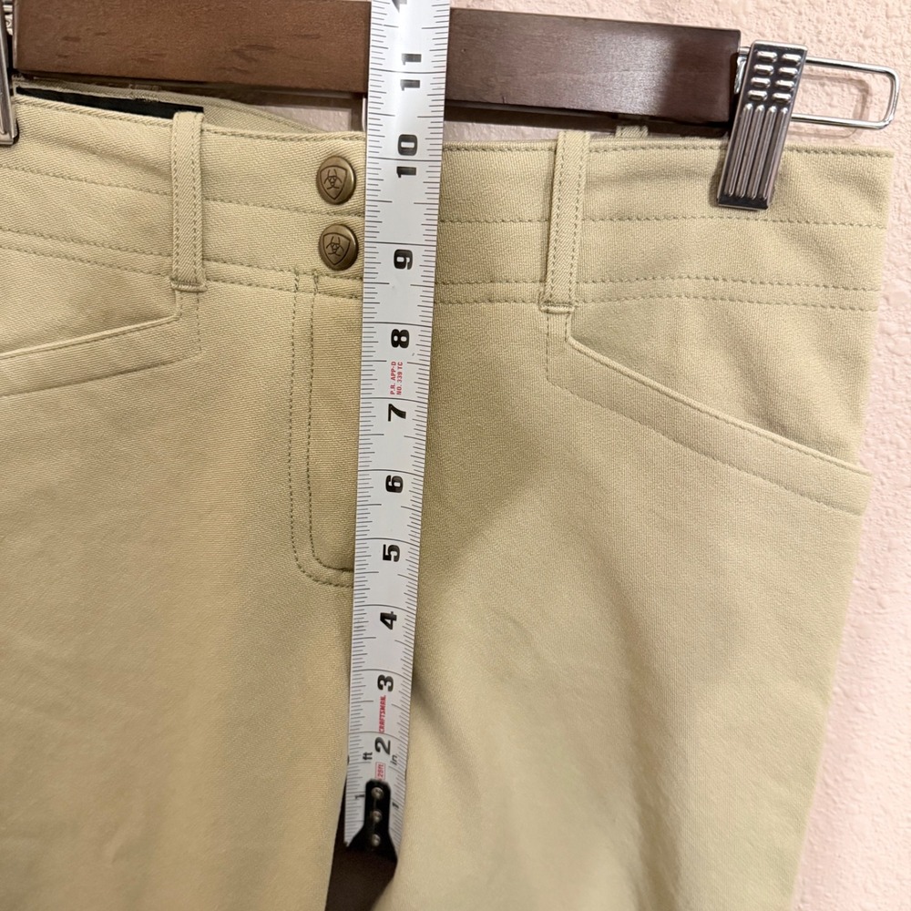 Ariat Kids Brittany Knee Patch Breeches Tan Equestrian Riding Pants Size 12 - Picture 7 of 8